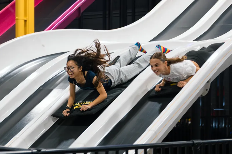 teens on fast lane slide