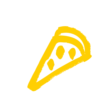 yellow pizza