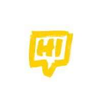 hi in yellow text inside a chat bubble icon