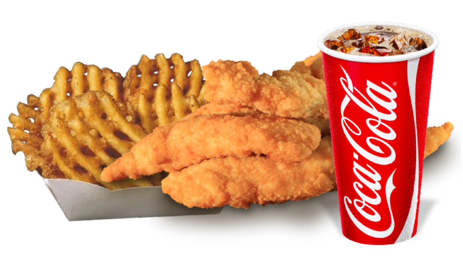 waffle fries and chicken tender meal